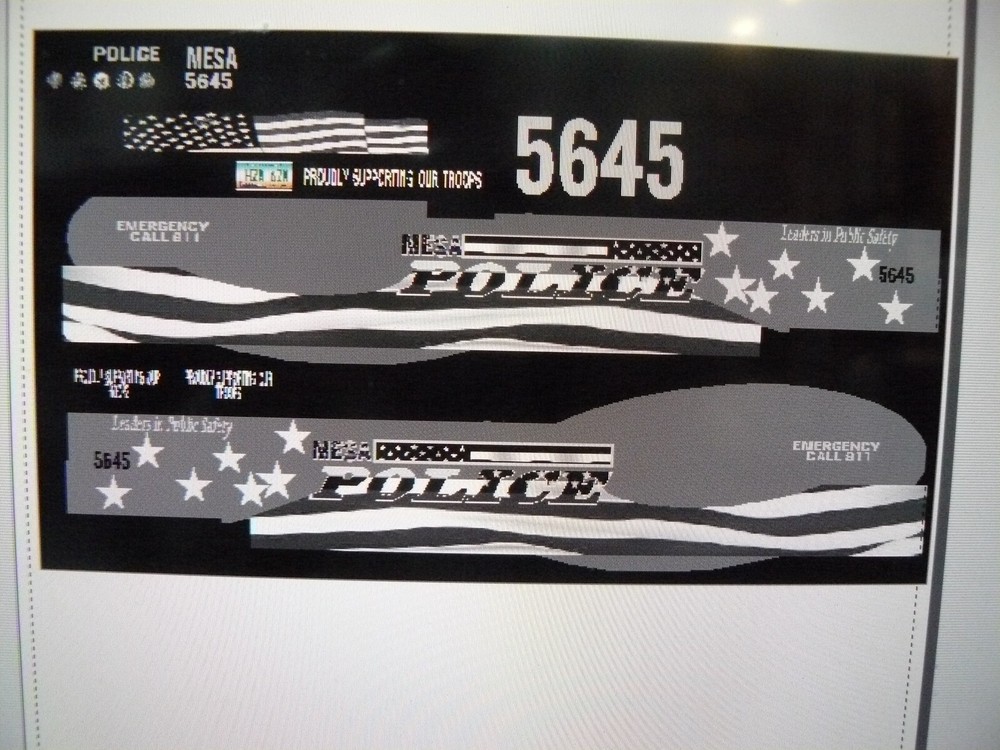 Mesa Arizona Police Vet Truck Decals  1:24 Custom