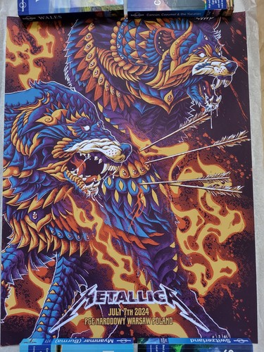 Metallica Poster Warsaw Poland 7th July 2024 Night 2 Ben Kwok Numbered