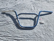 NEW AL'S RAPID TRANSIT CHROME THRUSTER STING STYLE DOUBLE BEND BARS BMX No KNURL