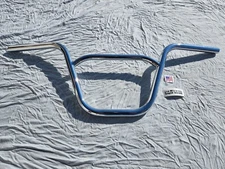 NEW AL'S RAPID TRANSIT CHROME THRUSTER STING STYLE DOUBLE BEND BARS BMX No KNURL