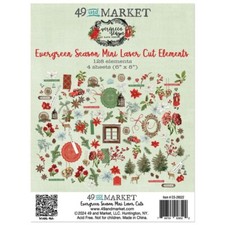 49 and Market - EVERGREEN SEASON Mini Laser Cut Elements - 128 pieces Christmas