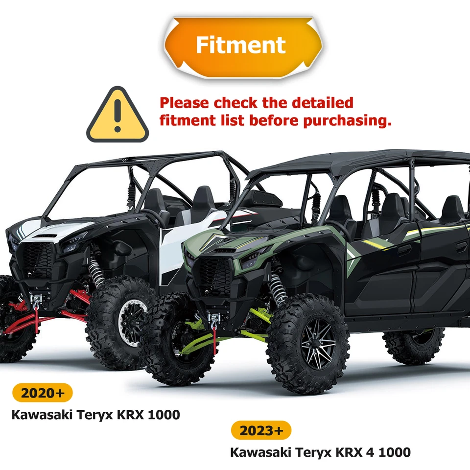 Kit combinado de montaje de cabrestante eléctrico 4500 lb para Kawasaki Teryx KRX 1000/4 1000 2020-UP Foto 2 de 4