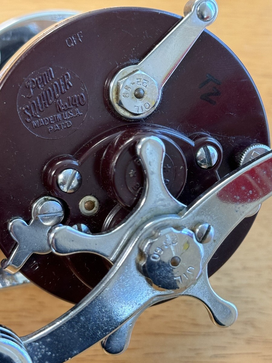 Vintage Penn Squidder 140 Conventional Fishing Reel Made In Vintage Penn Squidder 140 Conventional Fishing Reel Made In