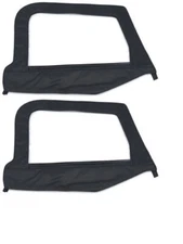 soft top Upper uppers half Door Skins Clear Black  97-06 for Jeep Wrangler