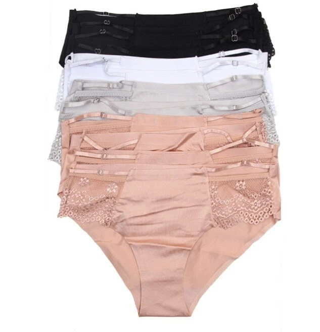 B16 BELLA Black Beige White Gray Sexy lace sides sissy bikini panties L XL - Image 2 of 4