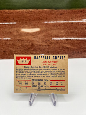 1960 FLEER #16 LOU BOUDREAU Cleveland Indians | eBay