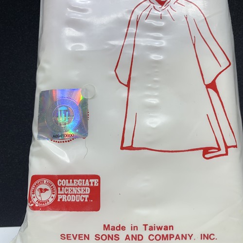 Vintage Arkansas Razorbacks Hooded Poncho Brand New Sealed - Picture 3 of 6