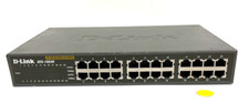 D-LINK DES-1024D ETHERNET RACKMOUNT SWITCH 100-240VAC 24 PORT OAL 11-1/8"