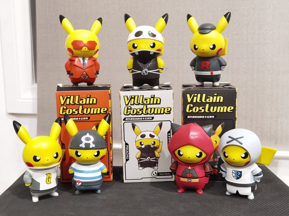 Villain Costume 団員ごっこ ピカチュウ フィギュア ポケモン - ロケット団 団員ごっこ ピカチュウ 悪の組織