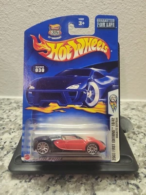 Hot Wheels First Edition Bugatti Veyron 2003 Factory Sealed W Protector - Image 1 of 4