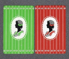 Vintage Swap Playing Cards 2 Deco Cameo Ladies Pair Card Collection