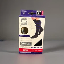 Neo G Men’s Compression Socks (Closed Toe) Therapeutic Medical Grade Black Large