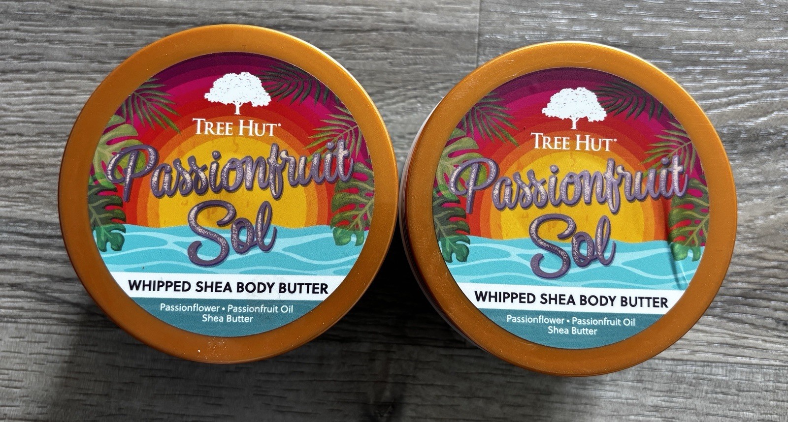 Tree Hut Passionfruit Sol Whipped Shea Body Butter 8.4 oz Lot of 2