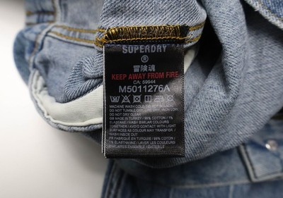SUPERDRY Jacket Men's XXL Faded Denim Tokyo JPN Trucker Button Up