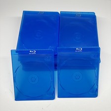 Blu-ray Cases Single Disc Blue 12mm Replacement Movie empty Cases Lot of 20