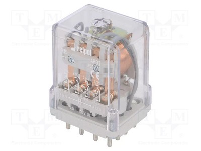 Relais: elektromagnetisch USpule: 110VDC 4PDT IKontakt max: 20A