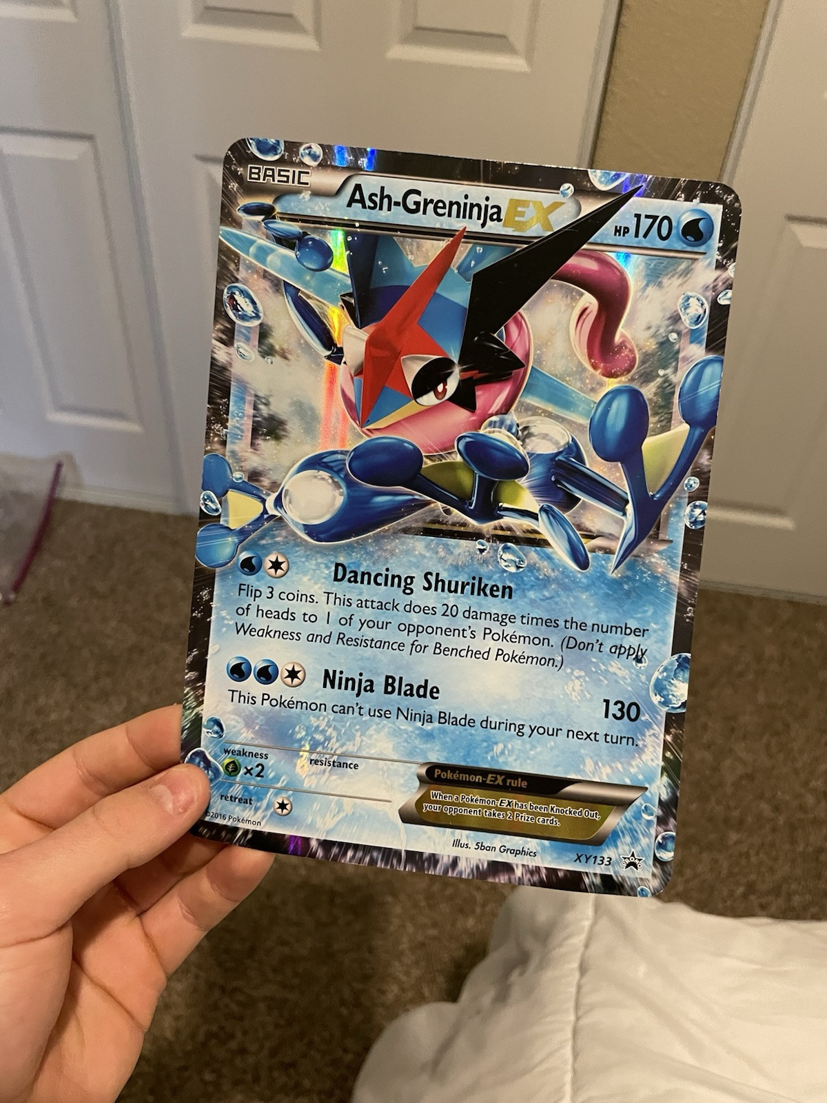 Pokemon XY XY133 Black Star Promo Oversized Jumbo Ash-Greninja EX