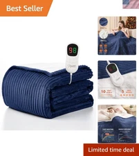 Heated Blanket Electric Throw - 50"x60" Heating Blanket Throw 1/2/4/6/8 Hours...