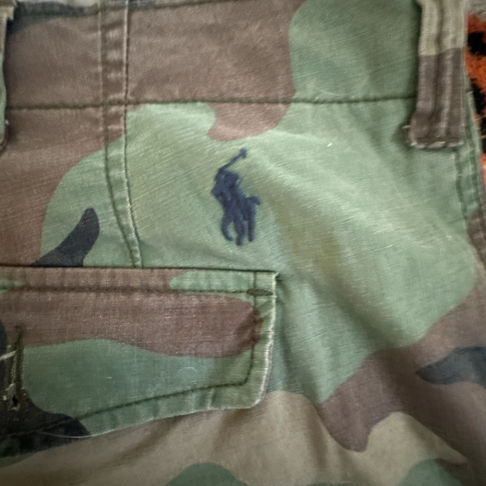 Polo Ralph Lauren Mens 44B Relaxed Woodland Camo Cargo Shorts Military 44 Big - Image 2 of 4