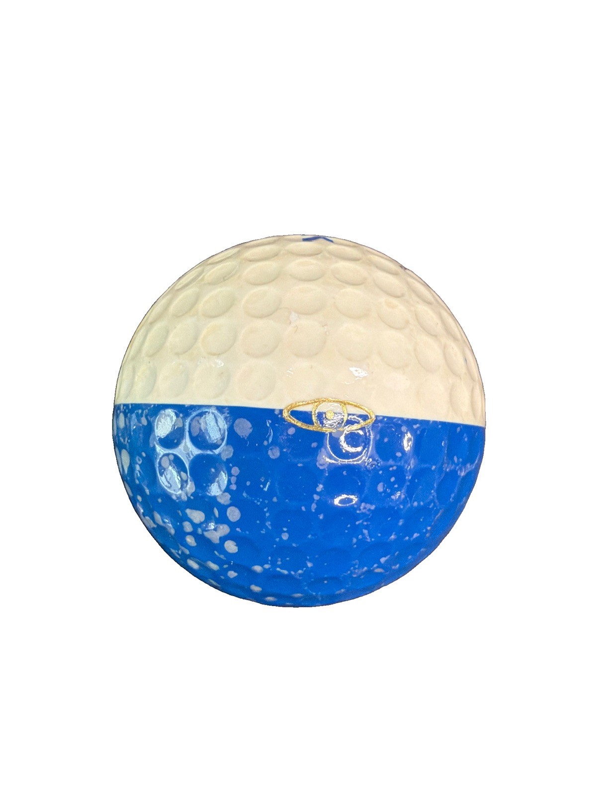 Ball Pattern Design Dark Blue And White Ping 3 Eye Karsten Graebel Promotional Vintage Golf ...