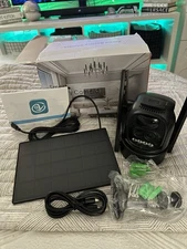 Smart Wireless Battery Security Camera w/ Solar Panel + Mount Kit – New Open Box