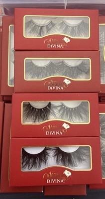 Alcatraz Divina Strip Eyelashes Black Full Volume Long Length False Lashes
