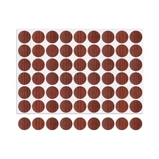 1Sheet 54pcs 21mm(Dia) Screw Hole Cover Sticker Furniture Hole Cap Dark Brown