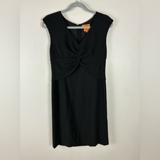 Tory Burch Black Twist Patrice Wool Front Cocktail Dress Size 4