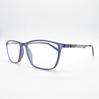 Tokyo Tom Brille TT20-2 Unisex Blau C2 Vollrand Kunststoff Brille Brillengestell