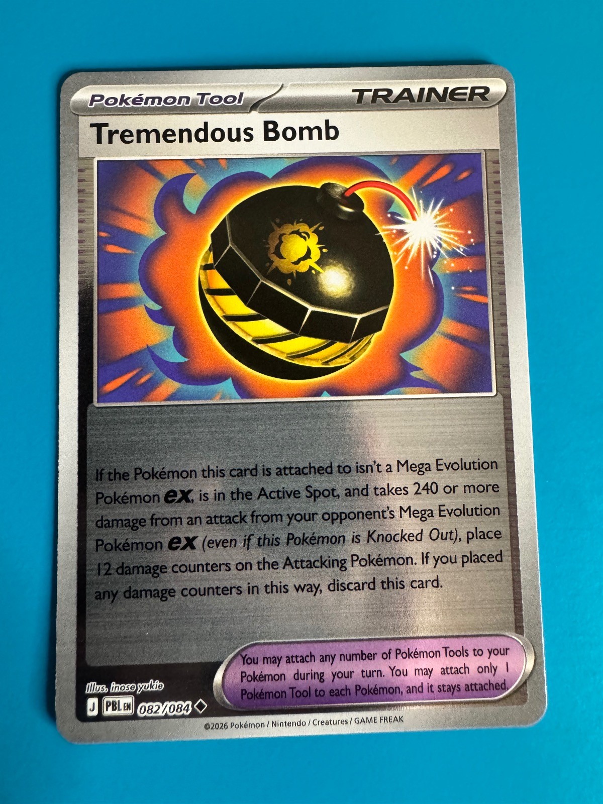 Tremendous Bomb 082/084 Uncommon Pitch Black Pokemon Reverse Holo Near Mint