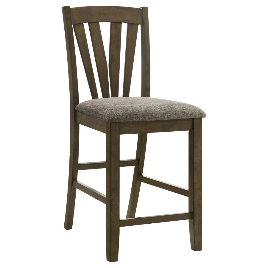 Canfield Fabric Counter Height Dining Side Chair in Brown - Image 2 of 4