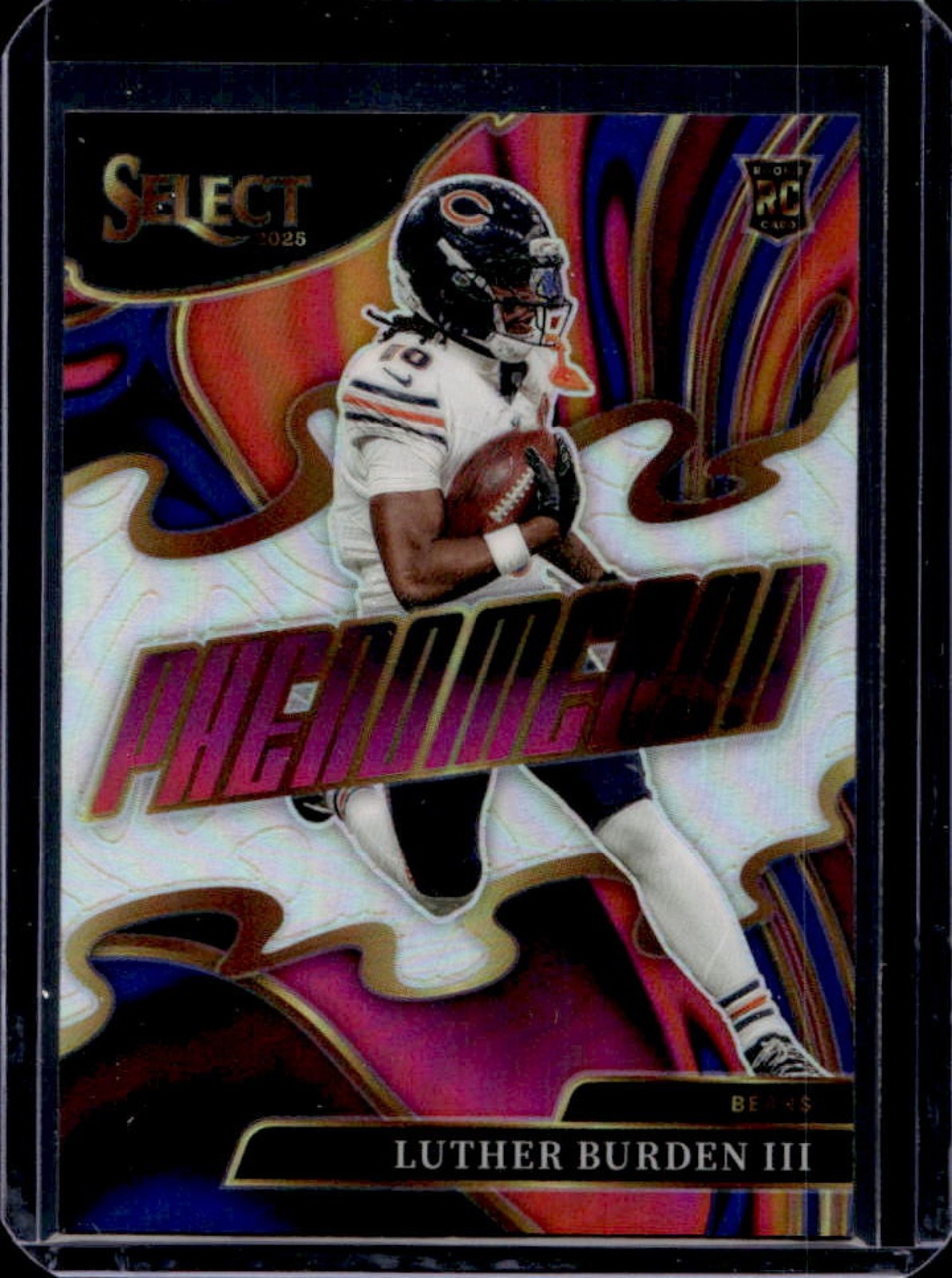 2025 Panini Select Luther Burden III Phenomenon Silver Prizm Rookie RC #3 Bears