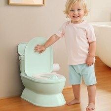 2-in-1 Toddler Potty Training Chair with Flushing Sound  Storage for Ages 1-3