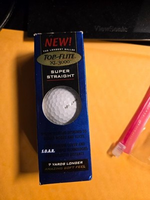 Top Flight XL3000 - 3 Golf Balls Super Straight - New In Package