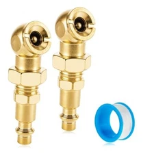 Ball Foot Air Chuck, 2-Pack Portable Air Compressor Attachments Closed Tire 