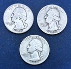 1948, 1948-S (2)  Washington Silver Quarters,  3 coin lot
