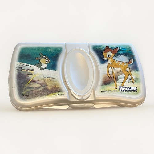Vintage Disney Bambi Huggies Baby Wipes Travel Container Empty