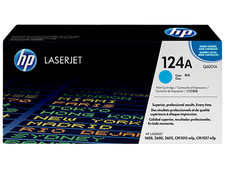 GENUINE HP 124A Q6001A Cyan Toner Cartridge 1600 2600 NEW OEM SEALED FREE SHIP
