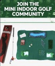 M.I.GOLF Mini Indoor Golf Game Set w/ Putter Flag/Hole Balls Obstacles Box