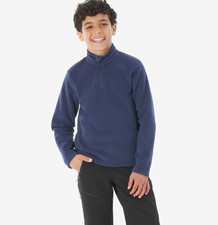 Opakowanie 3 szt. - Decathlon Quechua Dziecięcy polar z zamkiem błyskawicznym MH100 - Granatowy - 10 lat