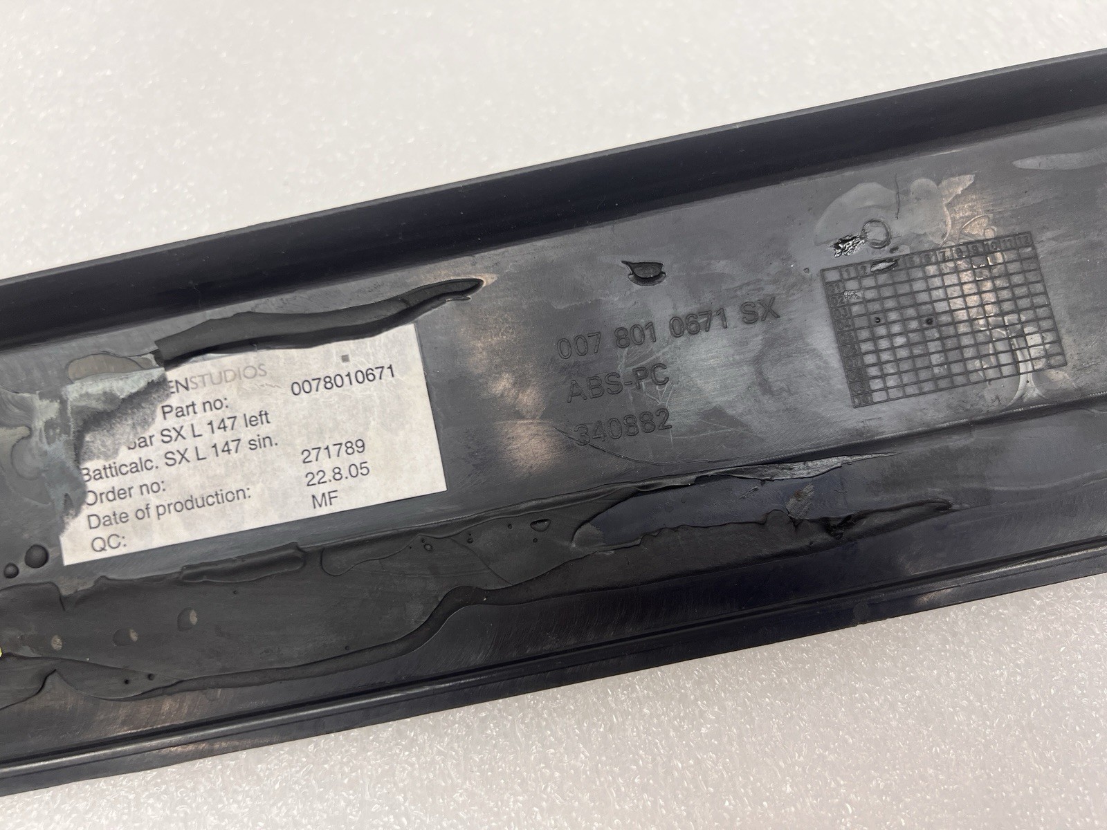 LAMBORGHINI MURCIELAGO DRIVER LEFT LH SIDE DOOR SILL SCUFF PLATE OEM 410853491