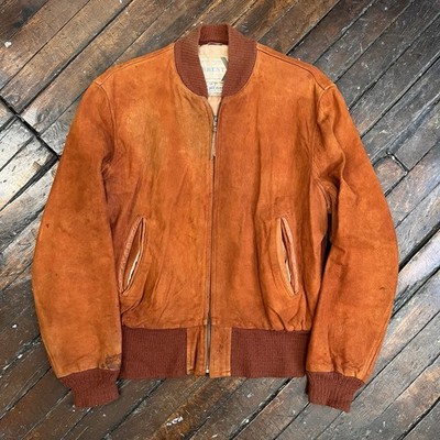 Vintage Brent Jacket Suede Quilon Leather 50s 60s Bomber Medium | eBay