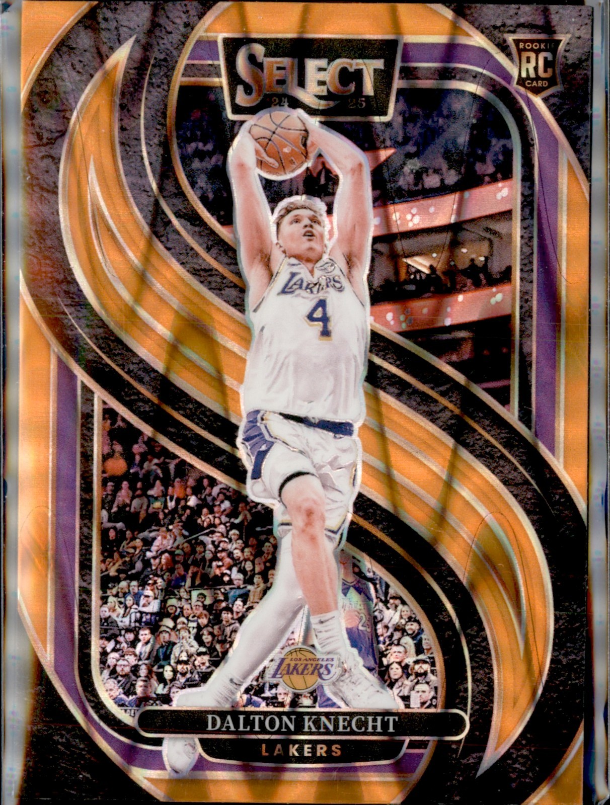 2024-25 Panini Select - Premier Level Dalton Knecht #186 Orange Flash Prizm (RC)