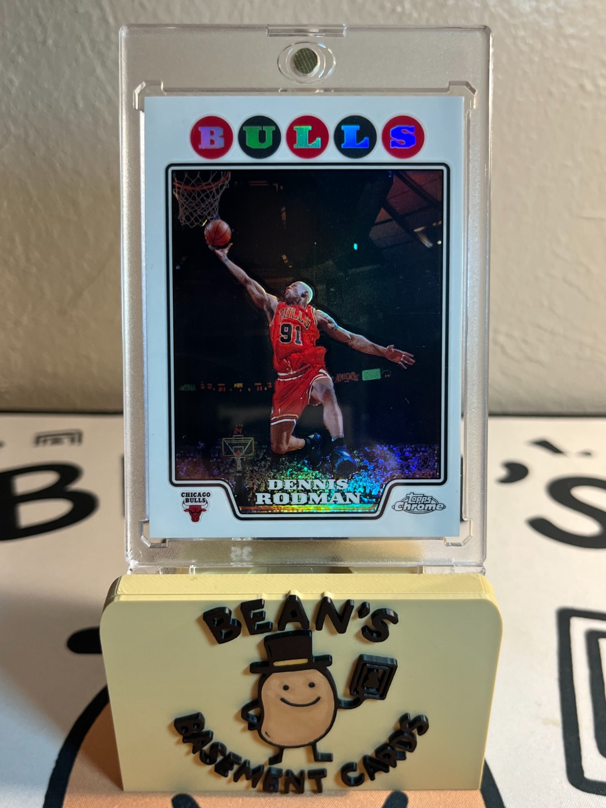 2008-09 Topps Chrome Dennis Rodman #167 Refractor Bulls 