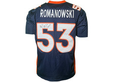 Bill Romanowski Signed Denver Blue Football Jersey JSA