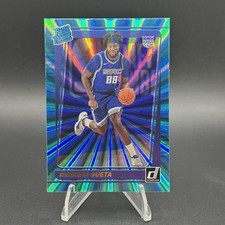 2021-22 Donruss Neemias Queta Holo Teal Laser Rookie #206 Sacramento Kings