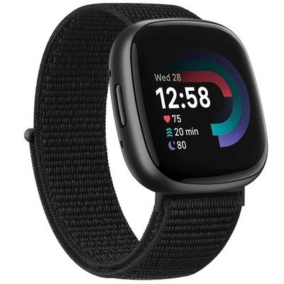 Woven Nylon Strap Sport Wristband Watch Band For Fitbit Versa 4 /3