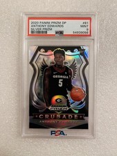 2020 PANINI PRIZM DRAFT PICKS ANTHONY EDWARDS SILVER PRIZM #81 MINT PSA 9 RC SP