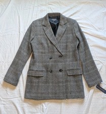 Unworn Pendleton Double Breasted Blazer Women s Size 8 Plaid 100 New Wool