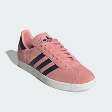 Adidas Women's Pink and Black Gazelle Sneakers Size 10